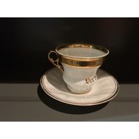 Чайная пара Антикварная роспись золотом Германия 1883 г