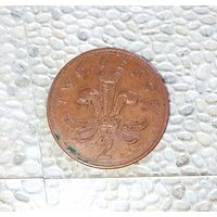 2 пенса 1996 года Великобритания. Королева Елизавета 2.
