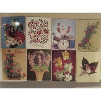 Мини-открытки чистые 7шт.одним лотом