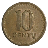 Литва 10 центов, 1991