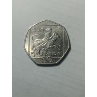 Кипр 50 центов 2004 года .