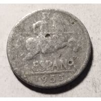 Испания 10 сентим 1953