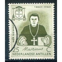 Нидерландские Антильские острова - 1960г. - Мартинус Невиндт, нидерландский священник, 25 с - 1 марка - гашёная [Mi 108]. #3-WB-69-A-1