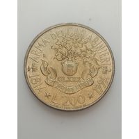 Италия 200 лир 1994 года .