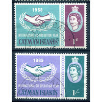 Британские колонии - Каймановы острова - 1965г. - 20 лет ООН - 2 марки - полная серия, гашёные [Mi 175-176]. #2-Bc-38-A-2