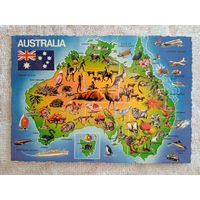 Австралия. Карта животного и растительного мира