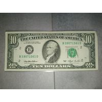 10 долларов США. 1993г