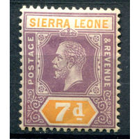 Британские колонии - Сьерра-Леоне - 1912г. - король Георг V, 7 P - 1 марка - MH [Mi 89]. #4-B5-130-A-1