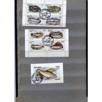 ОМАН, 1972, 2 сцепки по 4м и мини-блок,  гашен