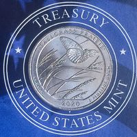 США 25 центов 2020г. (D). Национальный заказник Таллграсс Прейри