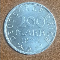 Германия  нотгельд 200 марок 1923 год. Веймарская республика.