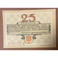 Нотгельд 25 пфеннигов 1920 год. Ордруф. Веймарская республика