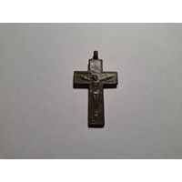 Крест 19в красивый нательный старинный целый 45х25мм