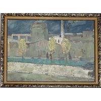 Козловский А.С "Минск", картон, масло. Размер 79х58,5 см.