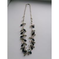 Бусы, Чешское стекло, морозное стекло двух цветов