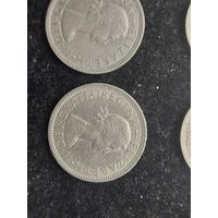 Лот монет 2 шиллинга великобритания