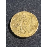 Франция 20 евроцентов 1999