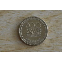 Австралия 1 доллар 2014     100лет АНЗАК