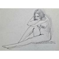 "Обнаженная загадочная" набросок а4