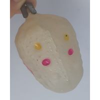 Игрушка ёлочная Фонарик Светофор, стекло. СССР