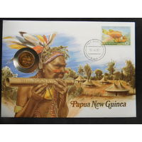 Папуа-Новая Гвинея 2 тойя 1987 г конверт первого дня КПД