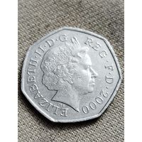 Распродажа - 50 пенсов 2000г.,Великобритания,Елизавета 2