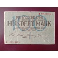 Германия 100 марок (Мангейм) 1918 (большой размер)