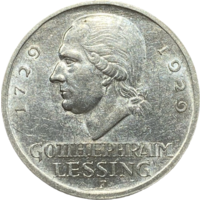 3 марки 1929 F Лессинг UNC