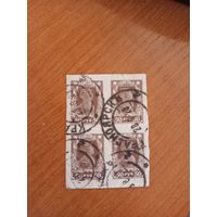 1922 РСФСР мих.209 красноармеец квартблок гашение Красноярск война (2-1)