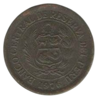 Перуанская Республика (Перу). 1/2 соля 1976. Патина
