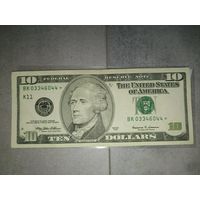 10 долларов США. 1999г (Звездная)