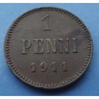 Финляндия в составе РИ. 1 пенни 1911