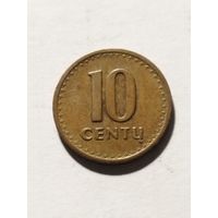 Литва 10 центов 1991
