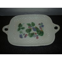 Антикварное Блюдо-Поднос Майолика ЕЖЕВИКА Конаково ЗИК 1953 г. СССР Ручная Роспись