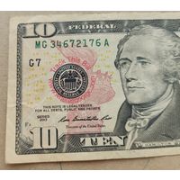 10$ со штампом "www.wheresgeorge.com", без МЦ!!