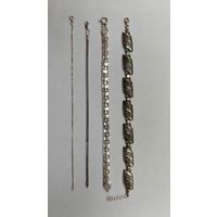 Серебряный браслет 925 пр. Одним лотом 4 шт. С рубля