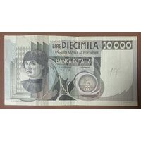Банкнота 10000 лир Италии 1976 год