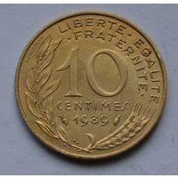 Франция, 10 сантимов 1989 г.