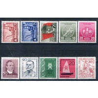 ГДР - 1956г. - 7 полных серий - 10 марок - MNH, 2 марки с отпечатками на клее. Старт с 1 коп! Без МЦ! #1-GG-46