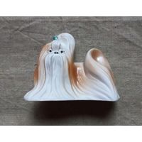 Статуэтка фарфоровая фаянс болонка МФФЗ