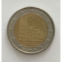 2 евро Германия 2011 Федеральная земля Сеаерный Рейн-Вестфалия J