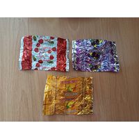 Беларусь 3-и обертки от конфет фабрики Спартак Гомель