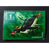1978 СССР. Арктическая Фауна. Жёлтохохлый пингвин