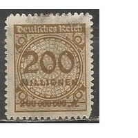 Рейх(Веймарская Республика). Цифра в круге(Инфляция). 1923г. Mi#323.