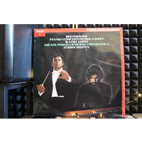 Ludwig van Beethoven, Radu Lupu, Israel Philharmonic Orchestra, Zubin Mehta - Piano Concertos Nos. 1 and 2 (1980, Vinyl)