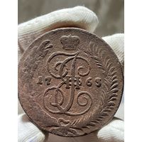 5 копеек 1763 СПМ (большие) без МЦ.Кладовая.