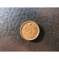 Дания. 25 эре.1990. С 20 копеек. Распродажа коллекции. Смотрите другие лоты.