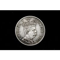 1 лира 1890 г. Эритрея (Италия), Умберто I. Кабинетная патина, пореже!