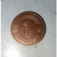 1 сантим 2005 года Латвия. Вторая Республика. Красивая родная патина!