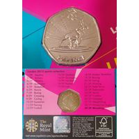 Великобритания, 50 пенсов 2012, XXX летние Олимпийские Игры в Лондоне. 29 монет в блистерах и альбоме, UNC